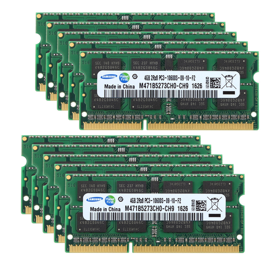 10pcs Samsung 4GB DDR3 1333 MHz PC3 10600S 204PIN SO-DIMM Laptop RAM Memory #New