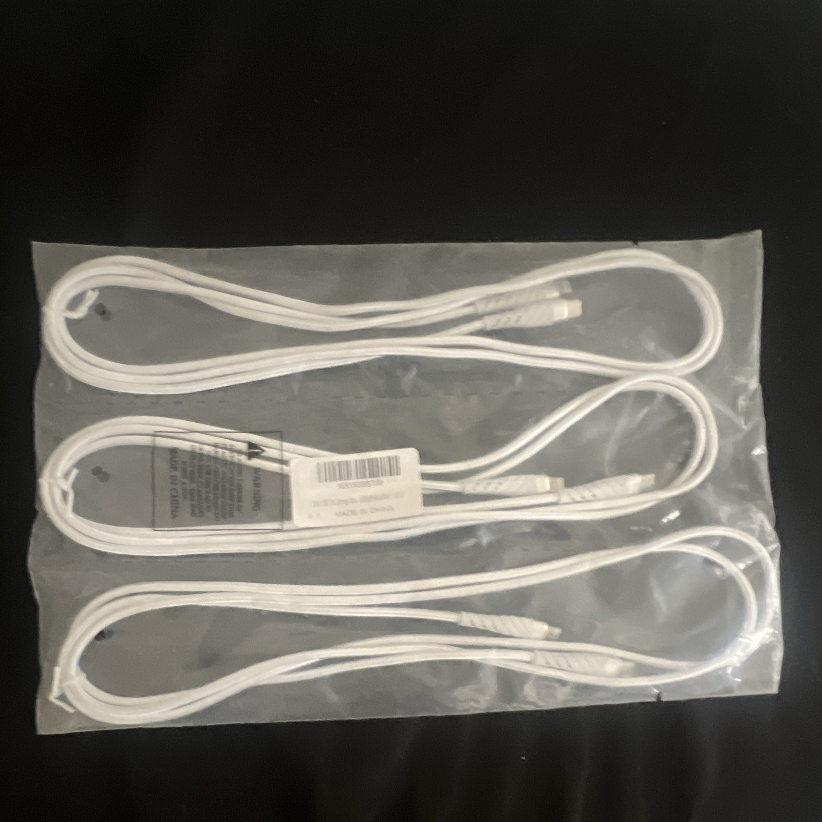 3-Pack White USB-A to Micro-USB Flat Cable 3 ft 1:1 Universal USB Cable