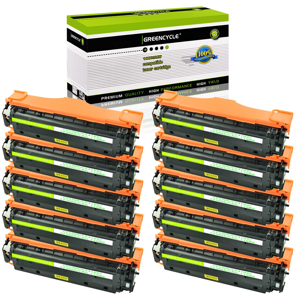 10PK Black High Yeild Toner For HP CC530X 304X Laserjet CM2320NF CM2320FXI MFP