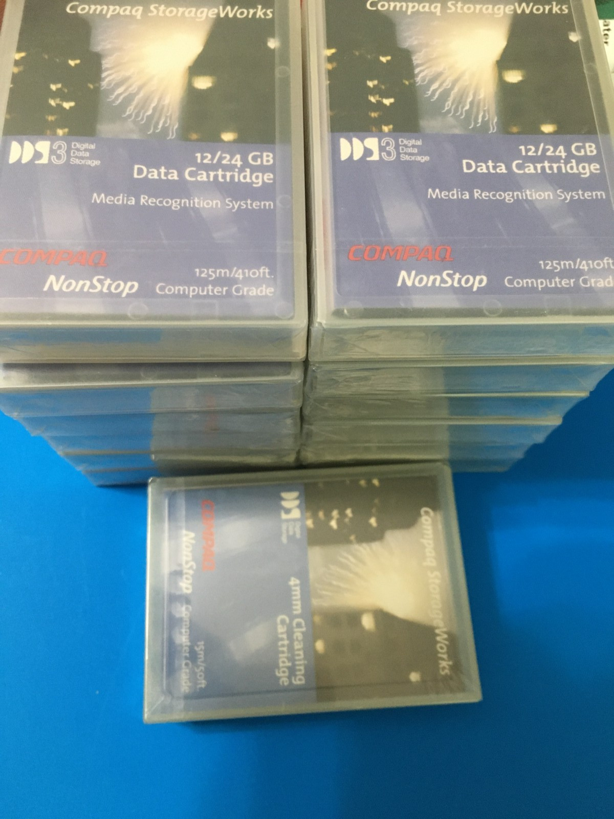 12- Compaq StorageWorks DDS3 12/24 GB Data Tape Cartridge - 295515-B21 +Cleaner