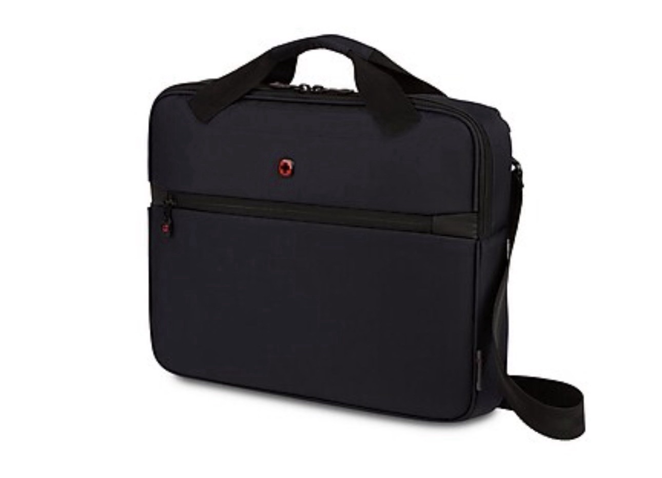 Wenger Notion 16" Slim Laptop Briefcase iDark Navy Removable Strap NWT $64