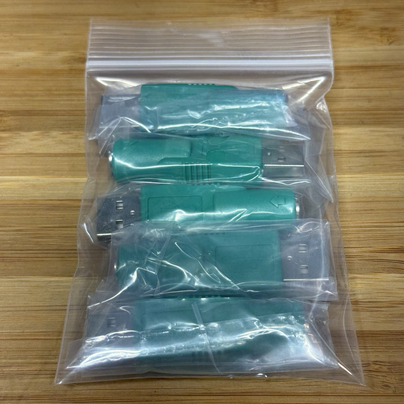 5x PS/2 to USB Mouse Adapter Green Mini DIN 6-Pin to USB Converter