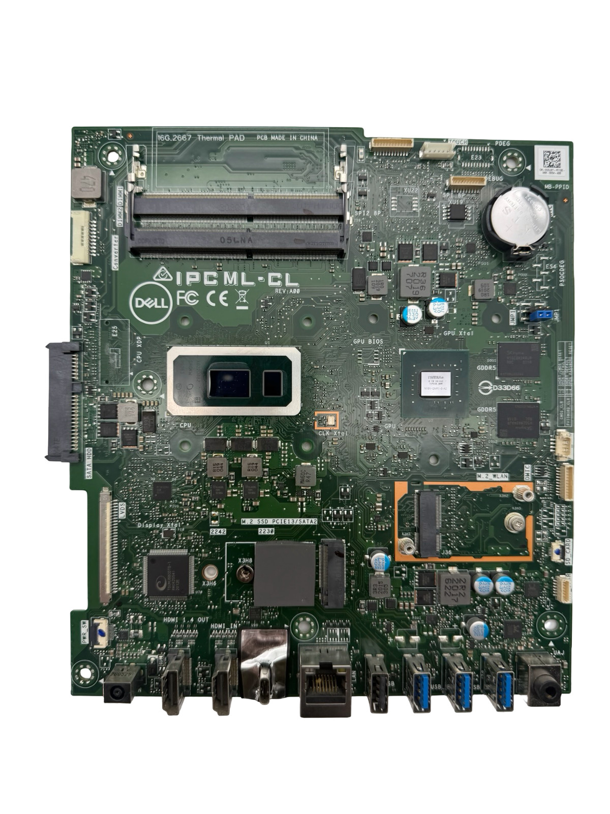 Dell Inspiron 24 5490 27 7790 AIO Intel Motherboard i7-10510U Nvidia GDJXY