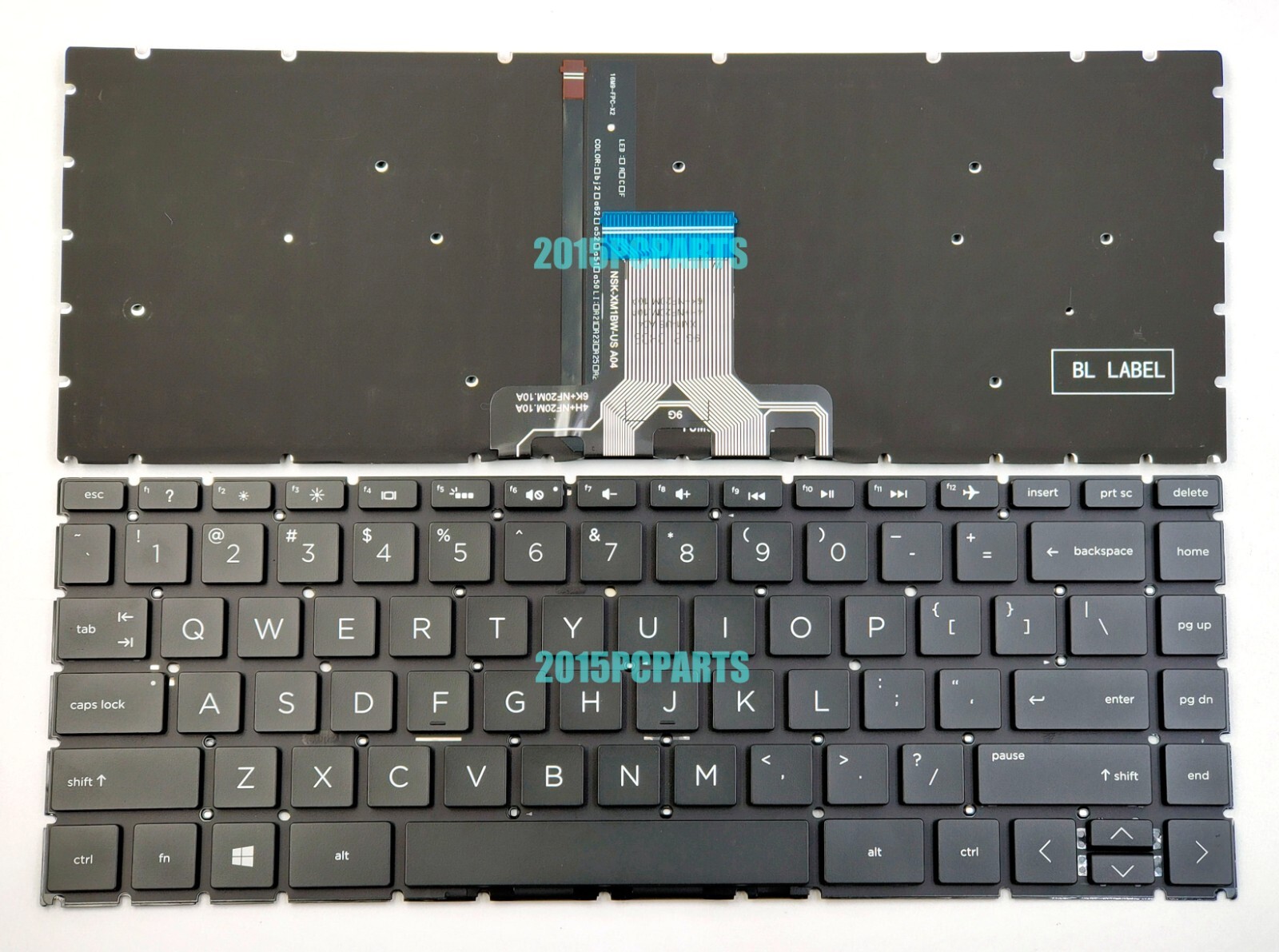 New HP Notebook 14-DK1022WM 14-DK1025WM 14-DK1077NR Keyboard Backlit US