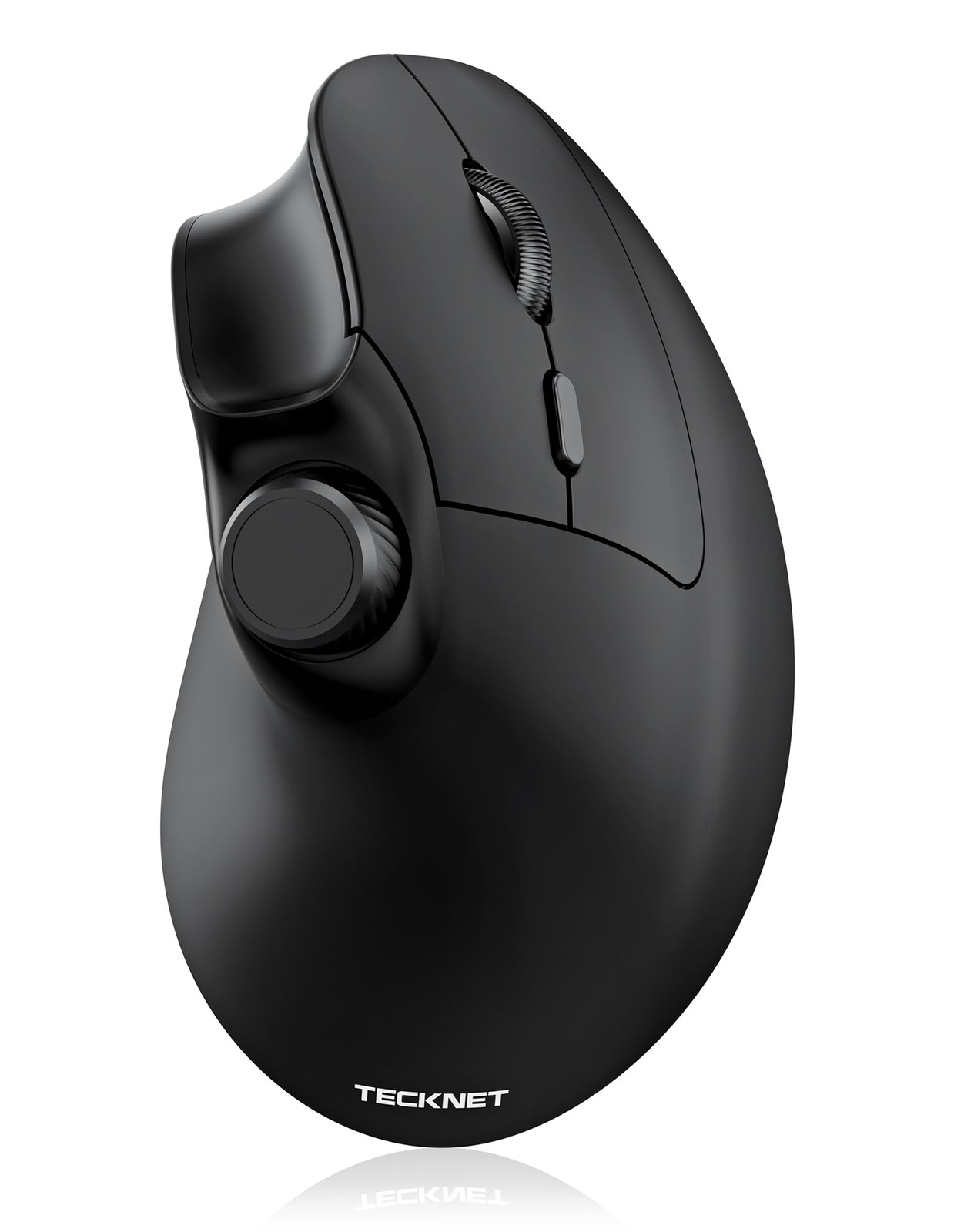 TECKNET Ergonomic Mouse, Rechargeable Wireless Bluetooth Mouse (BT Black