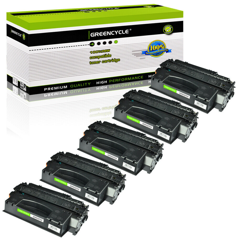 5 PK Q5949X Toner Cartridge Compatible For HP 49X LaserJet 1320 1320N 1320T 3390