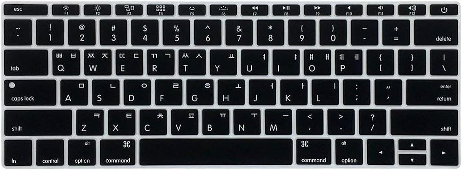 Korean Language Silicone Keyboard Cover Skin for Macbook Pro 13" A1708