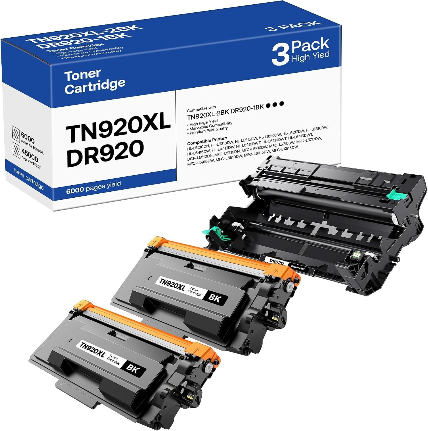 GOTOBY TN920XL Toner Cartridge And DR920 Drum Unit Compatible Brother TN920