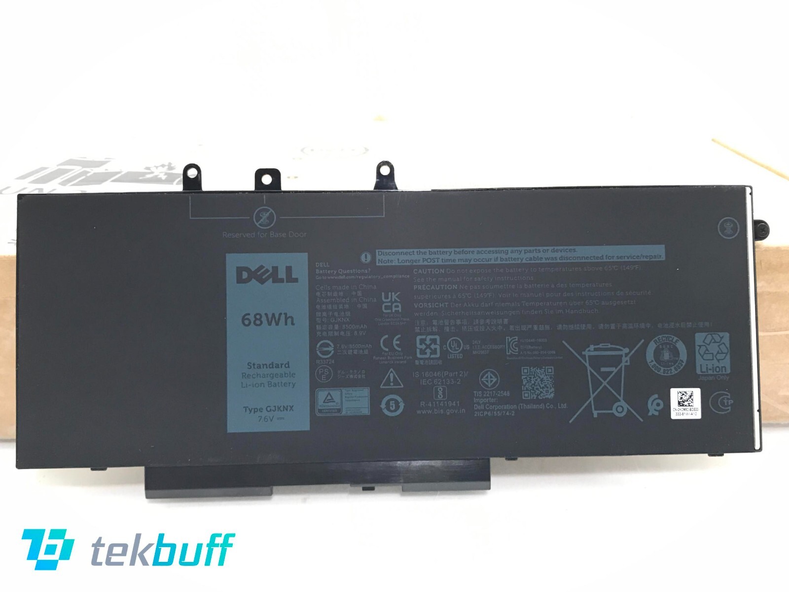 Dell OEM Original 451-BBZG 4-Cell 68WHr Li-Ion Battery for Latitude 5280, 5480