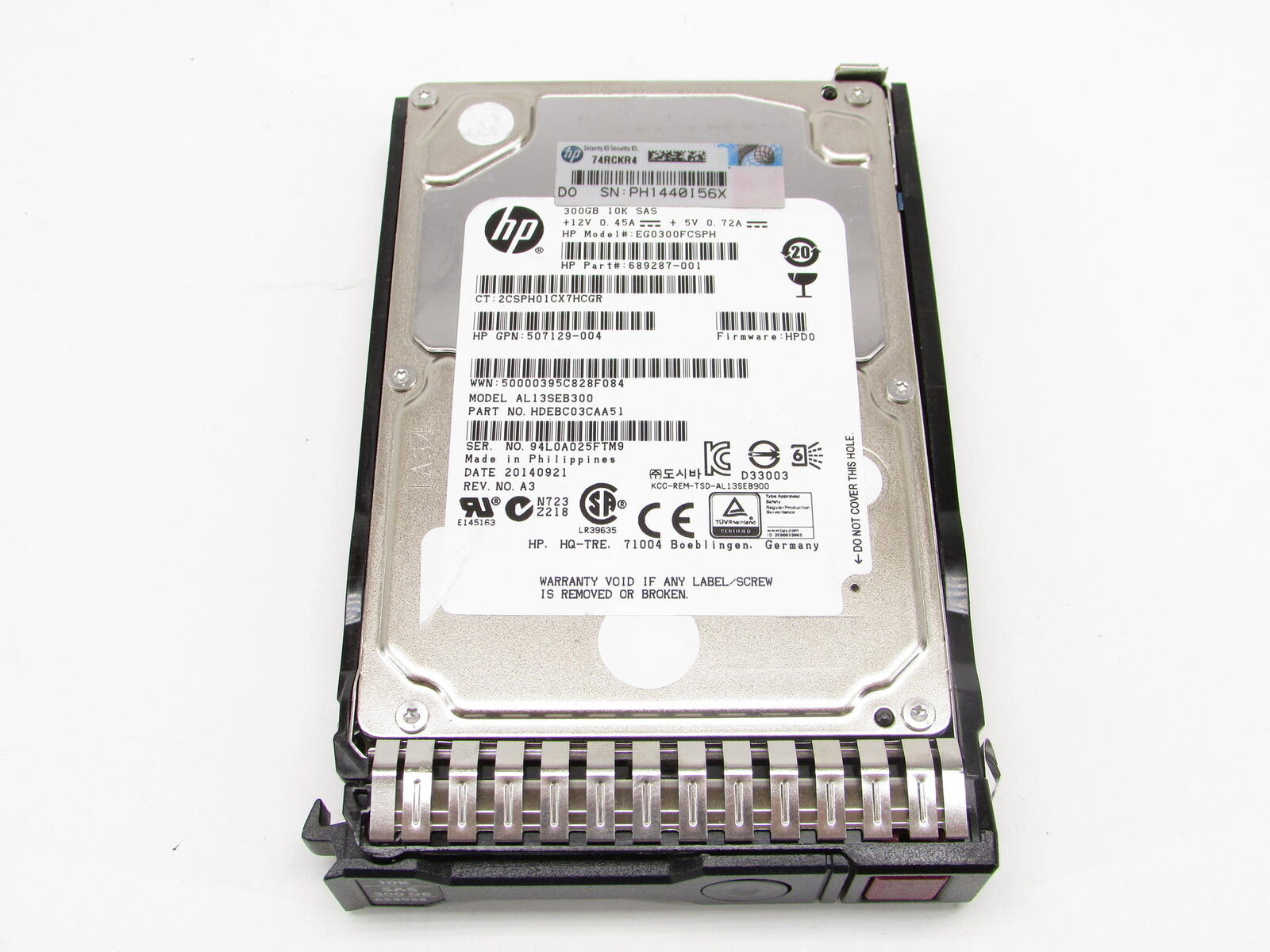 HP 507129-004 653955 300GB 10k SAS 6Gb/s 2.5 Toshiba 64mb HDD Hard Drive Grade A