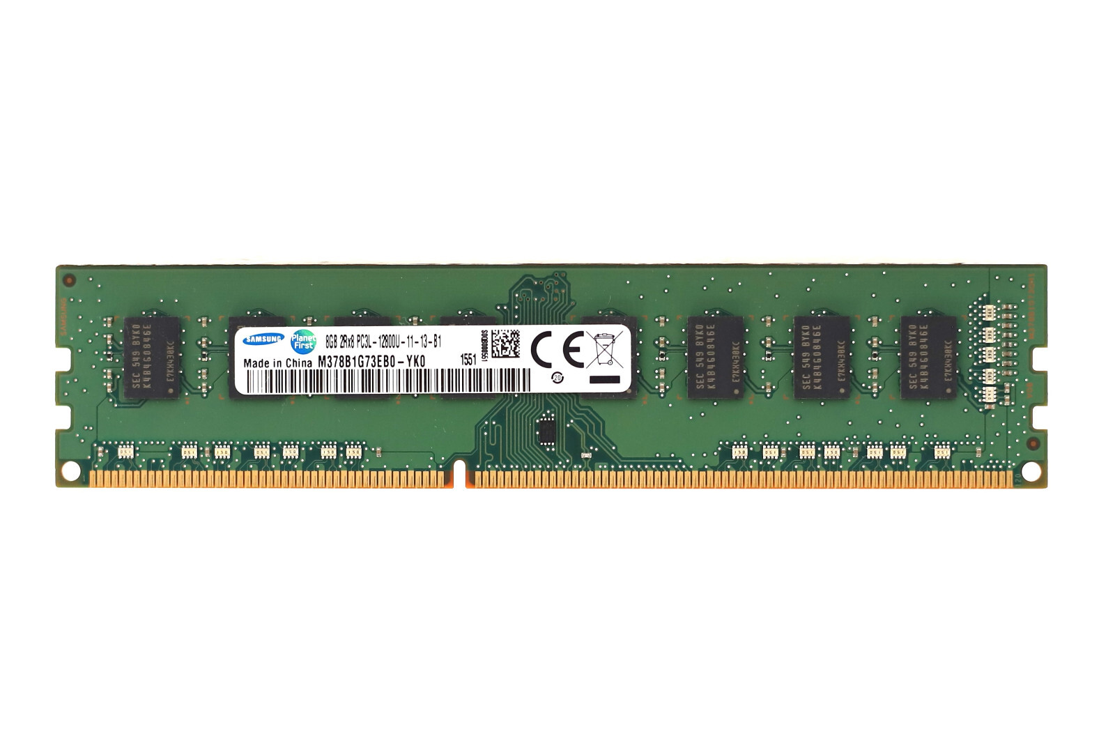 Samsung 8GB 2Rx8 PC3L-12800U-11-13-B1 NON-ECC Unbuffered Memory M378B1G73EB0-YK0