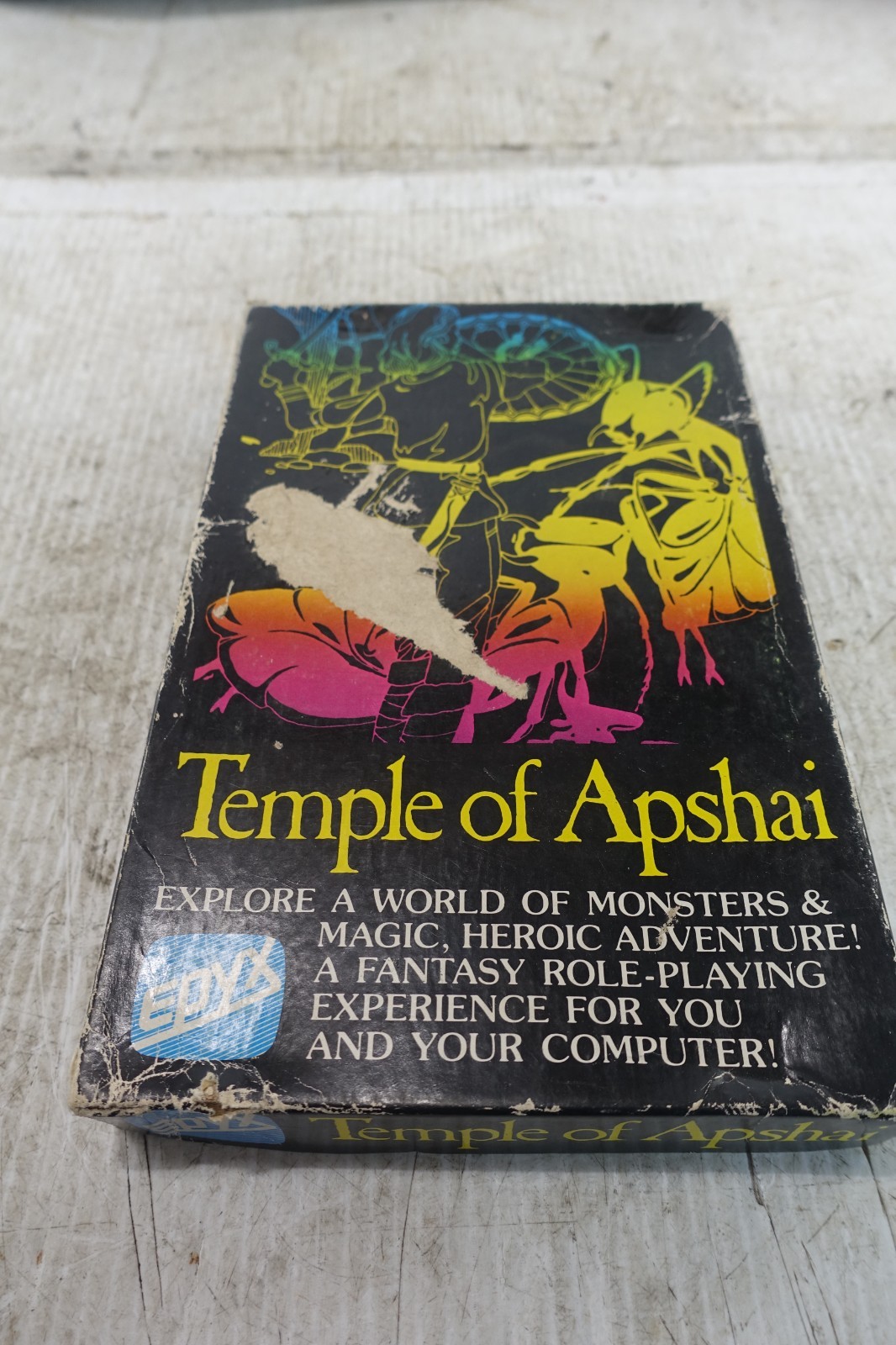 Vintage Dunjonquest - Temple of Apshai 217C Video Game Cassette for Commodore 64