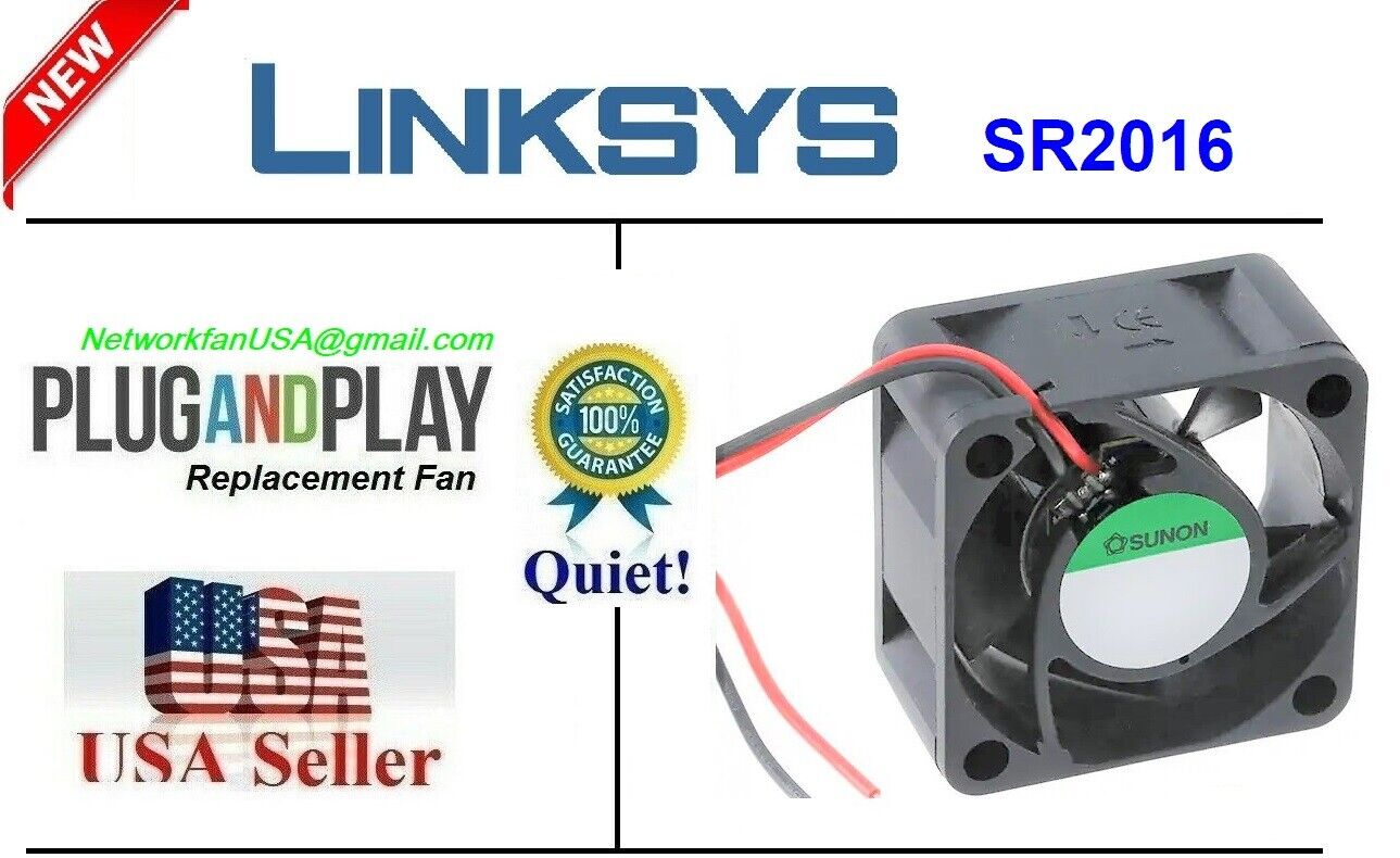 1x Quiet replacement fan for Cisco Linksys SR2016