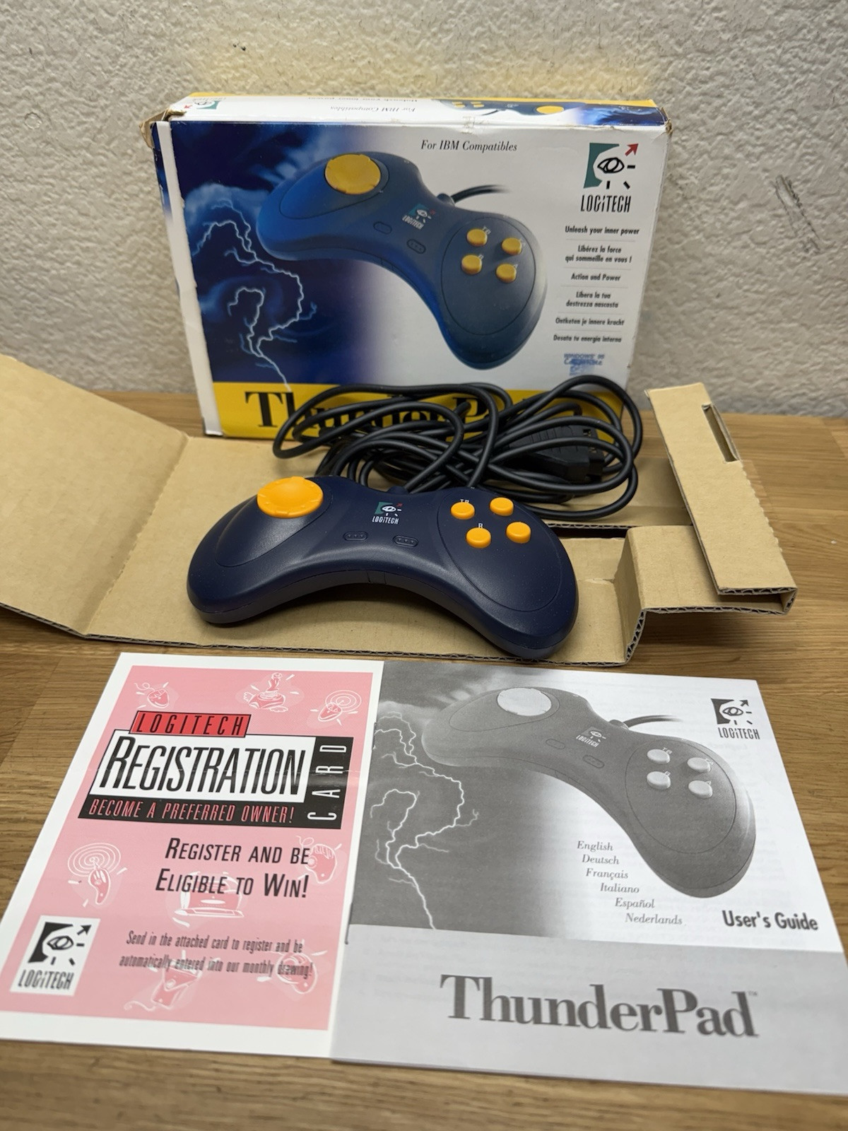 Logitech ThunderPad IBM Compatibles 1996 Vintage Box Instructions 963108-1600