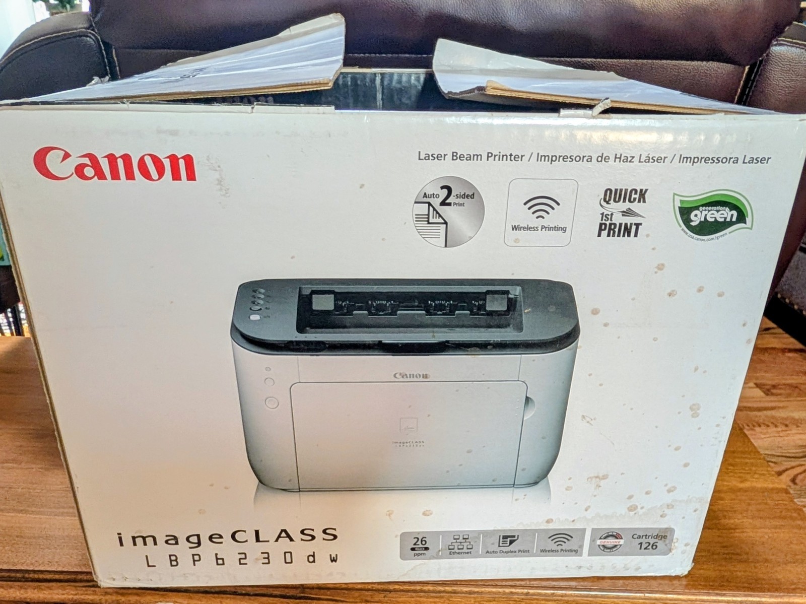 Canon Imageclass LBP6030w Monochrome Laser Printer - White (8468B003AA)