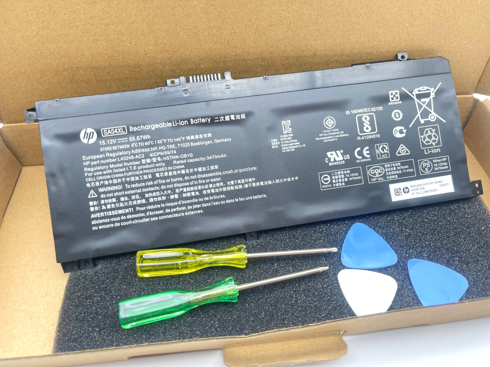 Genuine SA04XL Battery for HP Envy X360 15m-ds0011dx 17t-cg100 15M-DR L43267-005