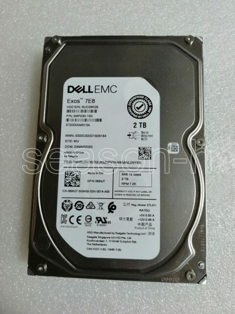 Hard Drive for Dell 684JT 0684JT - 3.5" 2TB 7.2K 12Gbps SAS Server without caddy