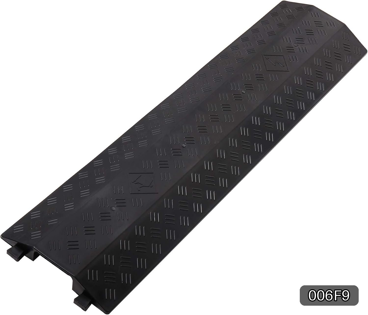 Floor Cord Cover Cable Protector 3-Pack Medium Black PVC #R035