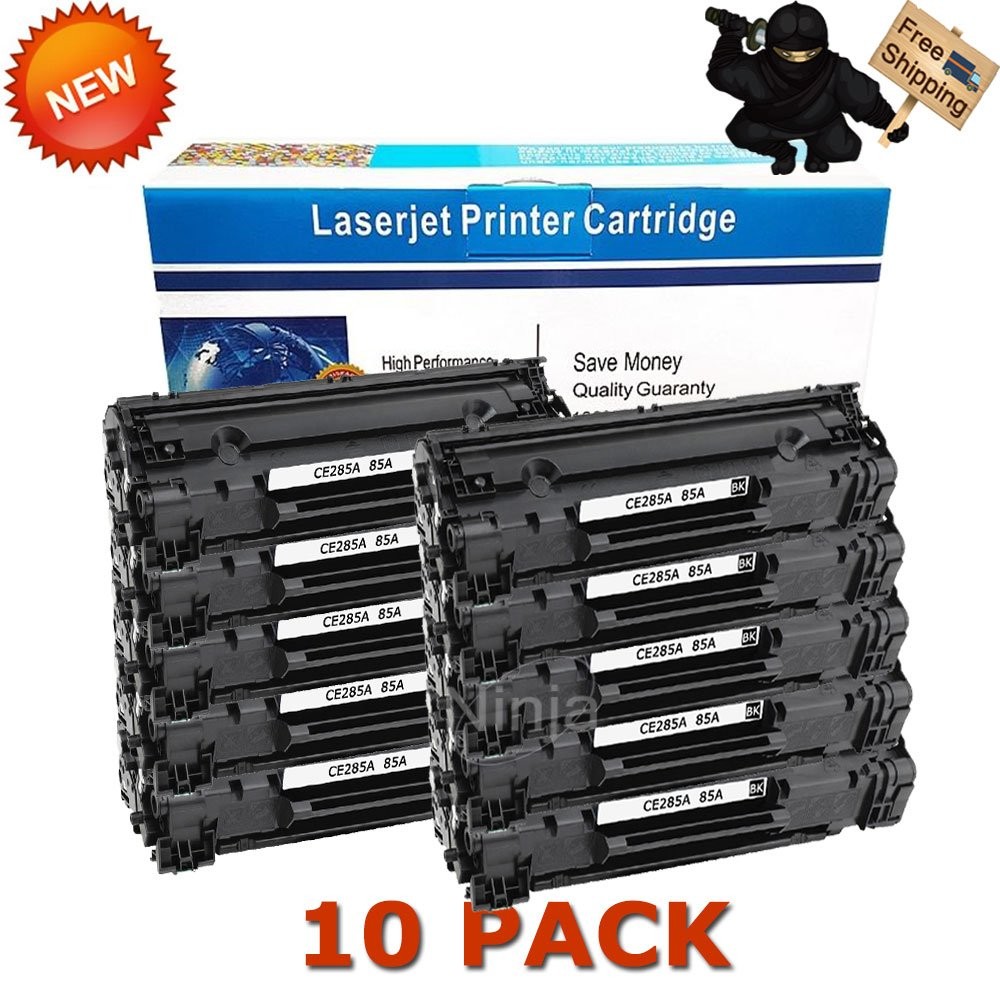 10PK CE285A 85A Toner Cartridge for HP LaserJet M1132 M1212nf M1217nfw P1102w