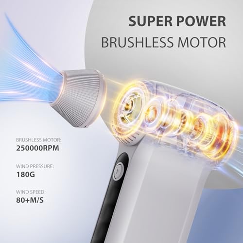 SEAUTO COMPRESSED AIR DUSTER, ERGONOMIC DESIGN 250,000 RPM -  LIGHT GRAY