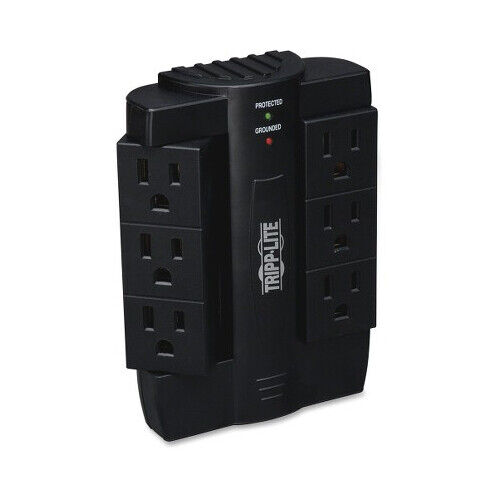 Tripp Lite SWIVEL6 SURGE PROTECTOR WITH 3 ROTATABLE OUTLETS,3 STATIONARY,SIDE FA
