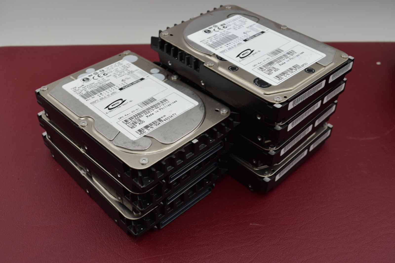 Fujitsu 7pc Ultra320 Ultra160 SCSI Hard Drive Lot 18GB 73GB Untested 5988