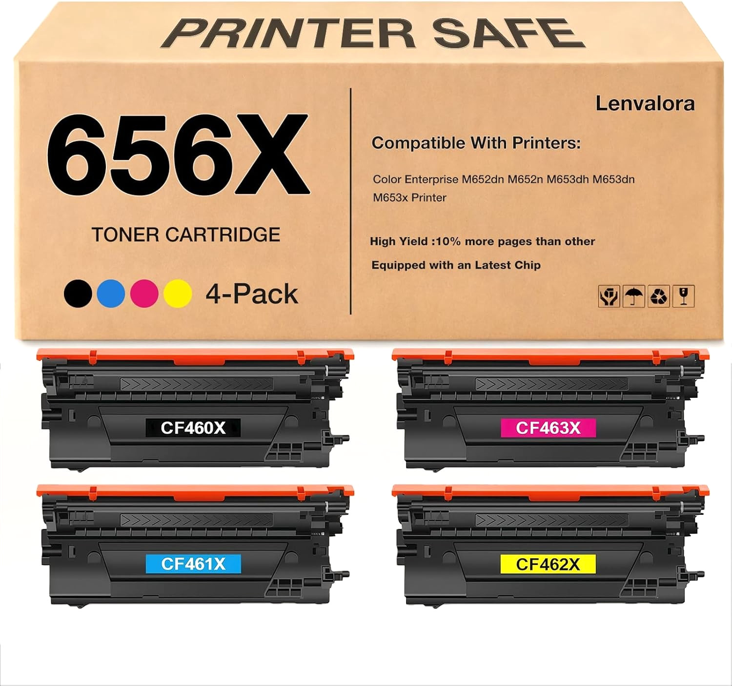 Toner Cartridge for HP Color Laser Enterprise M652dn M652n M653dh M653dn M653x