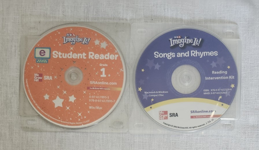 SRA Imagine It Student Reader Grade 1 + Songs & Rhymes CD/CD-ROM VG