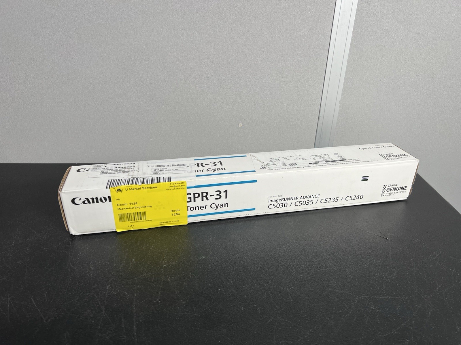 Canon GPR-31 Cyan OEM Genuine Toner C5030 C5035 C5235 C5240  Factory Sealed New
