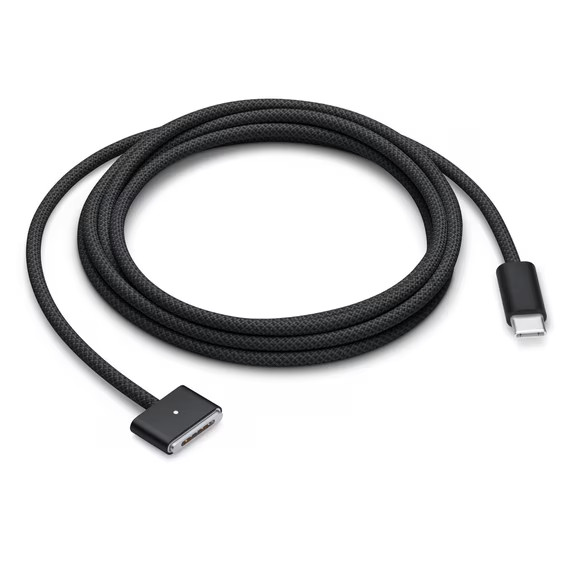 Lot of 2 OEM Apple USB-C to MagSafe 3 Charging Cable 2M A2363 Black Grade C