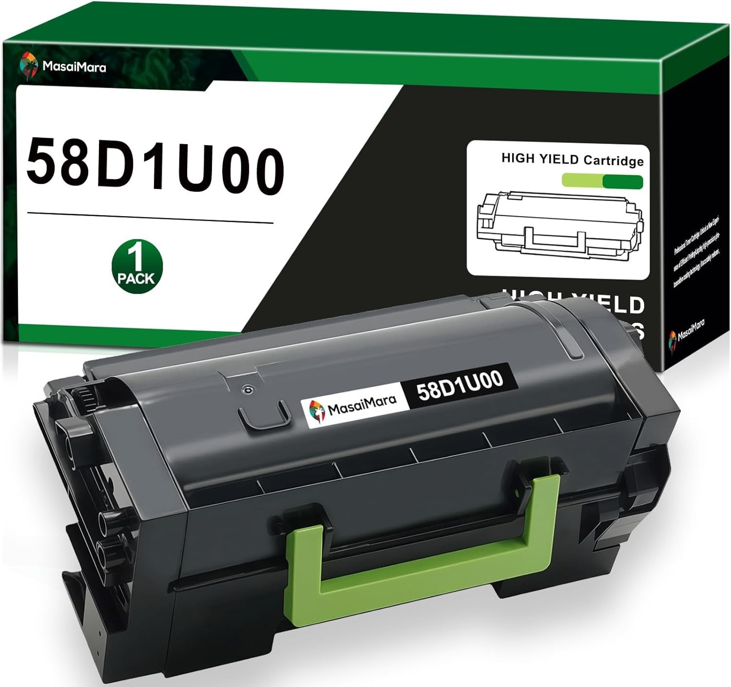 58D1U00 Ultra High Yield Black Toner for Lexmark MS725 MS823 MS825 MS826 MX722