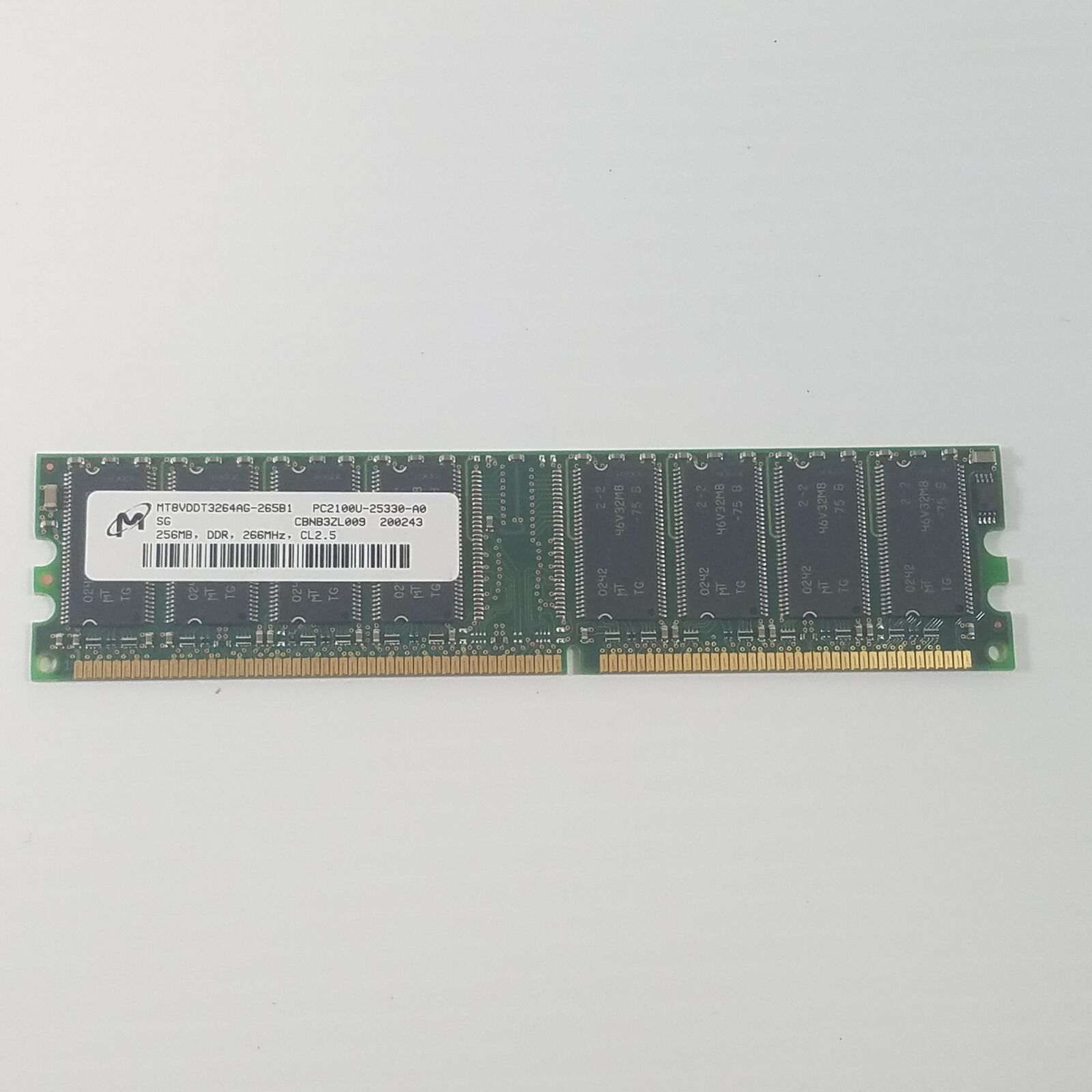Micron 256MB PC2100 Desktop RAM MT8VDDT3264AG-265B1