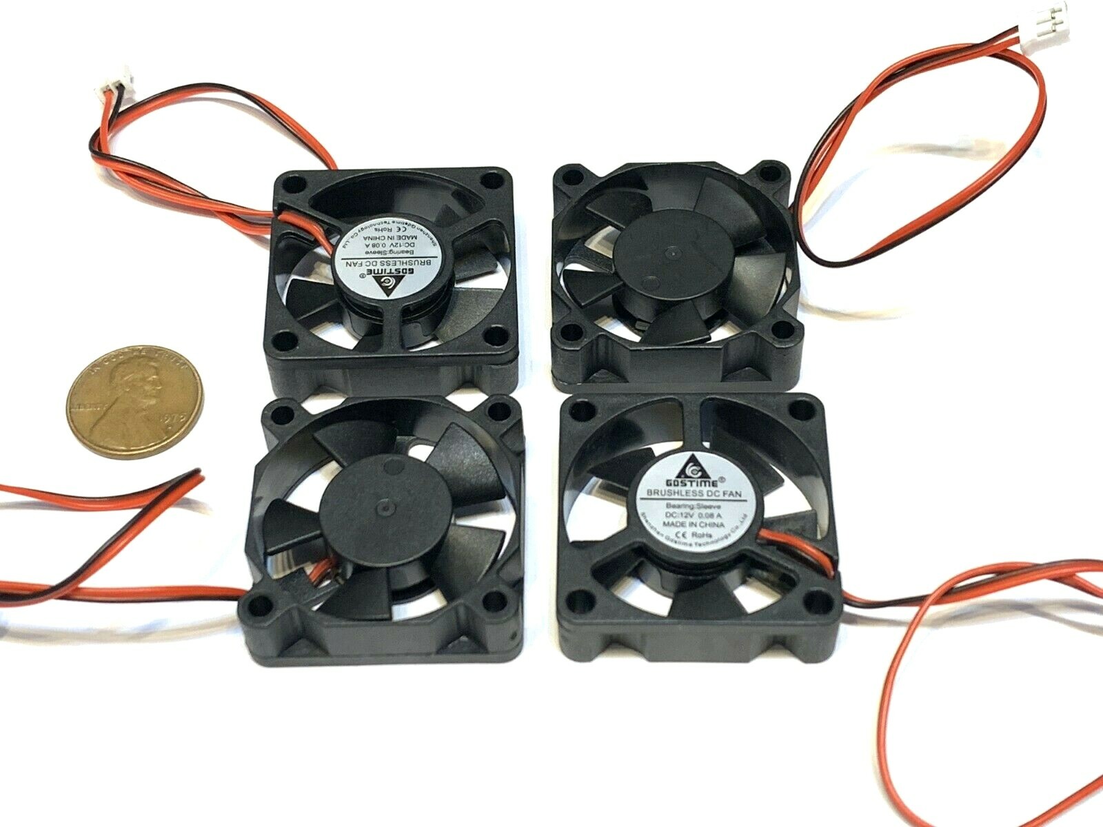 4 Pieces Gdstime 35mm 35x10mm 3510 DC 12V 2Pin mini Ventilation Cooling Fan A16