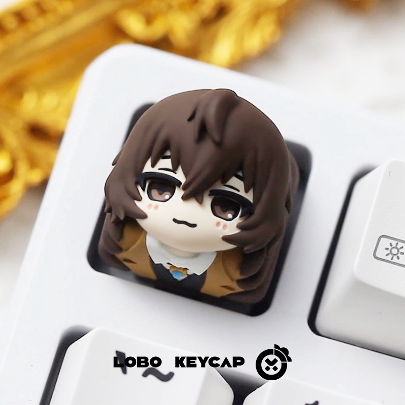 Handmade Kawaii Bungo Stray Dog DIY Resin Keycap for Mechanical Keyboard Keycaps