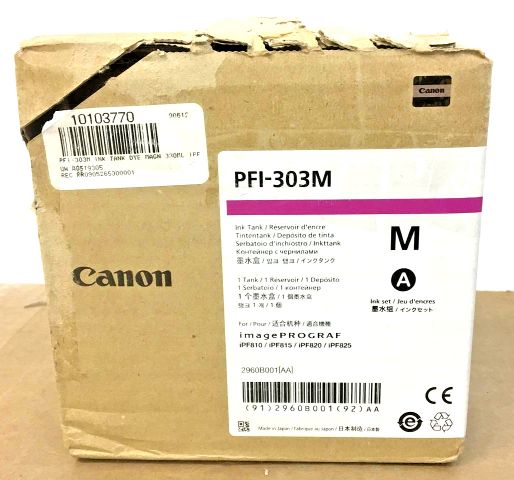 Canon PFI-303M Magenta Ink Cartridge 2960B001 Genuine ✅❤️️✅❤️️✅❤️️ NEW
