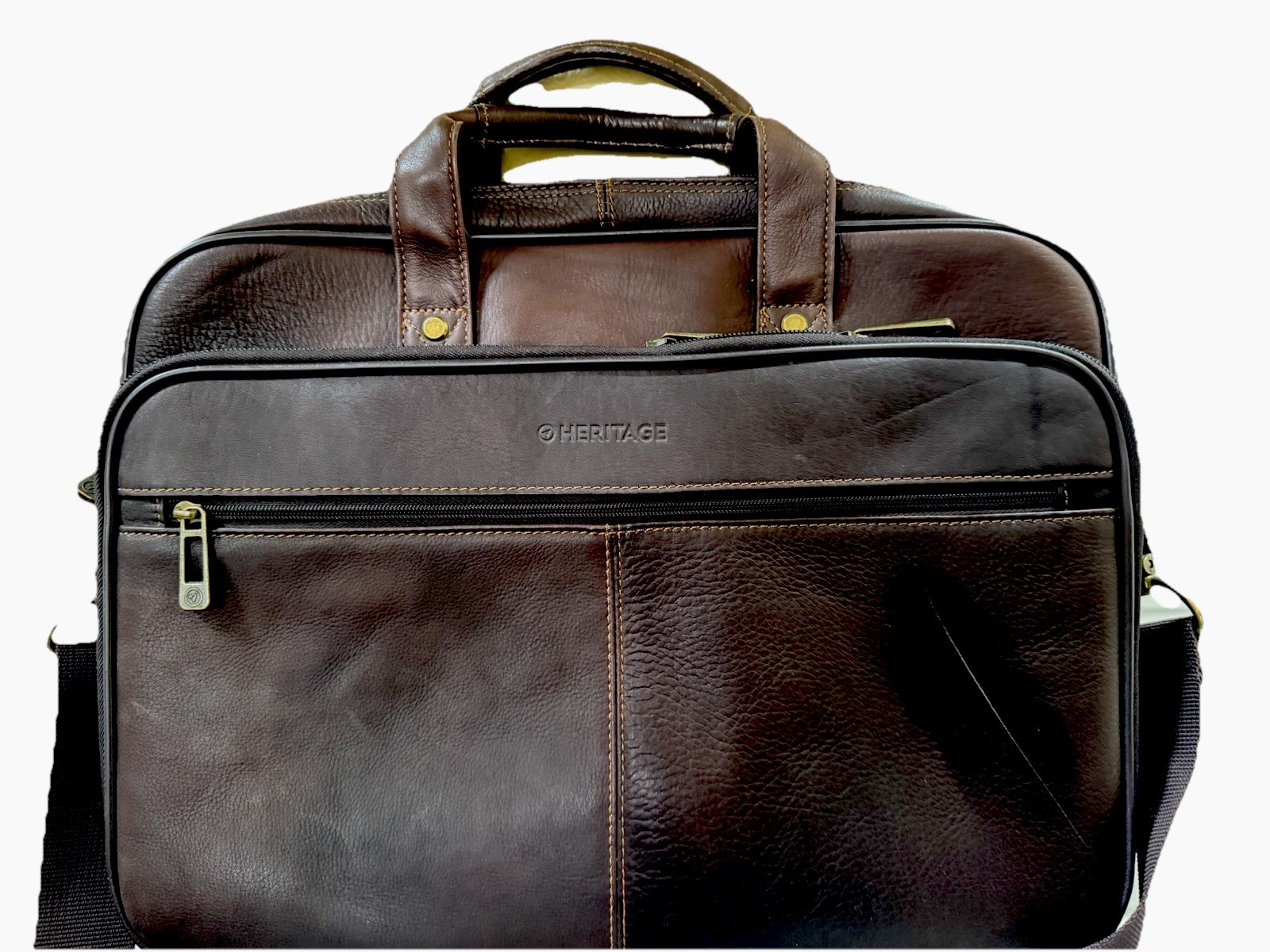 Heritage Genuine Leather Business Computer Case 11x14x1.5 Interior Dimensions