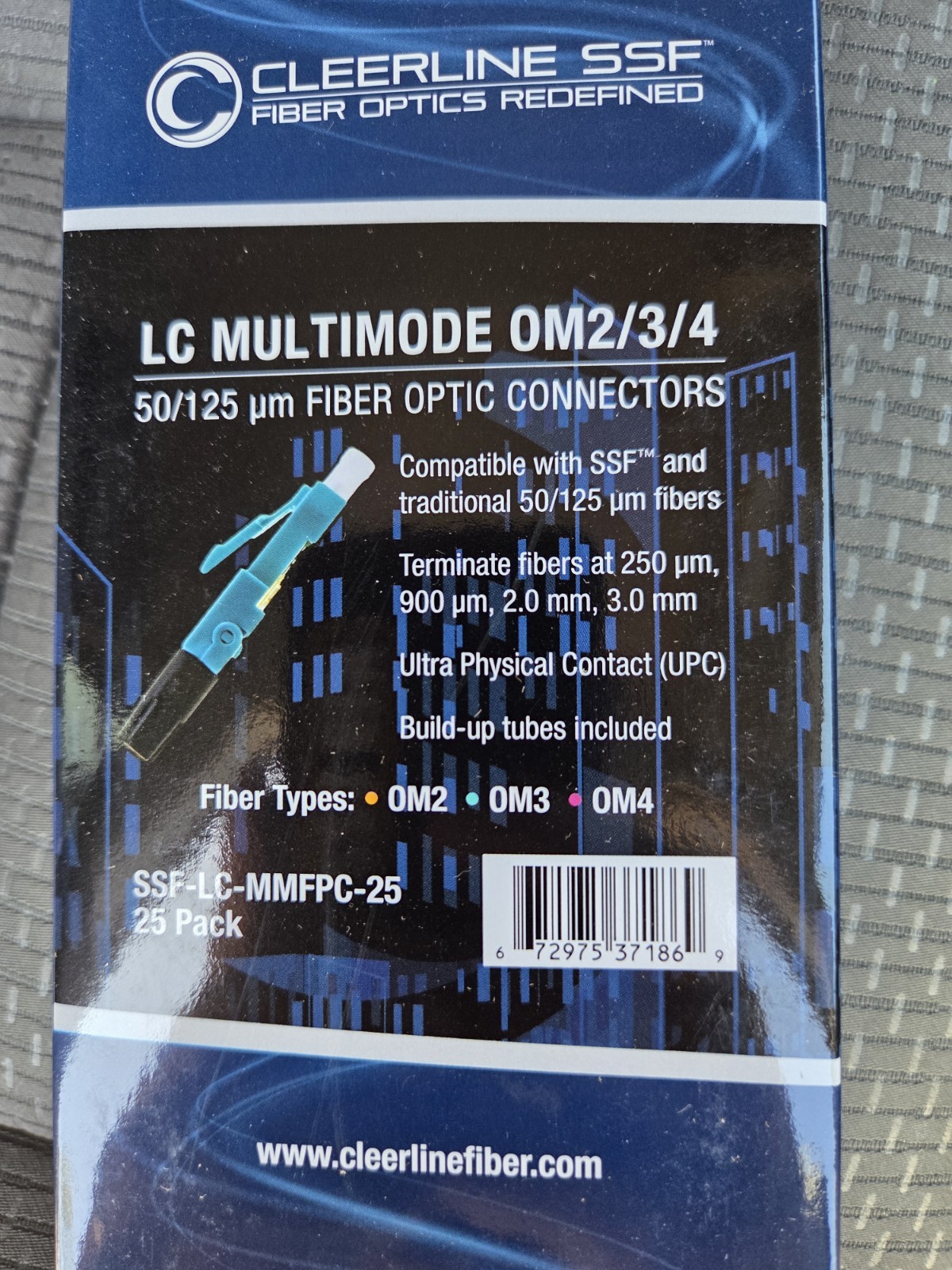 Cleerline LC MM 50/125um OM2/3/4 25 Pack Fiber Connectors