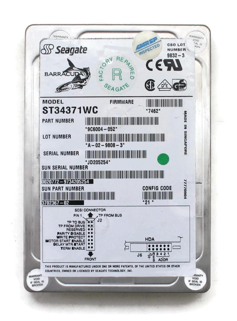 Hdd, seagate 4.3gb 3.5" scsi 80 pin