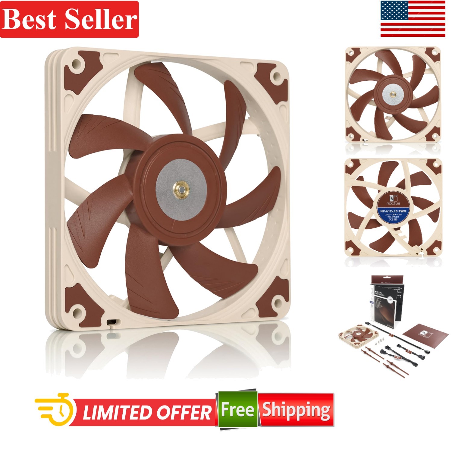 High-Performance 120mm Slim Fan Compatible With Low-Profile CPU Coolers & HTPCs