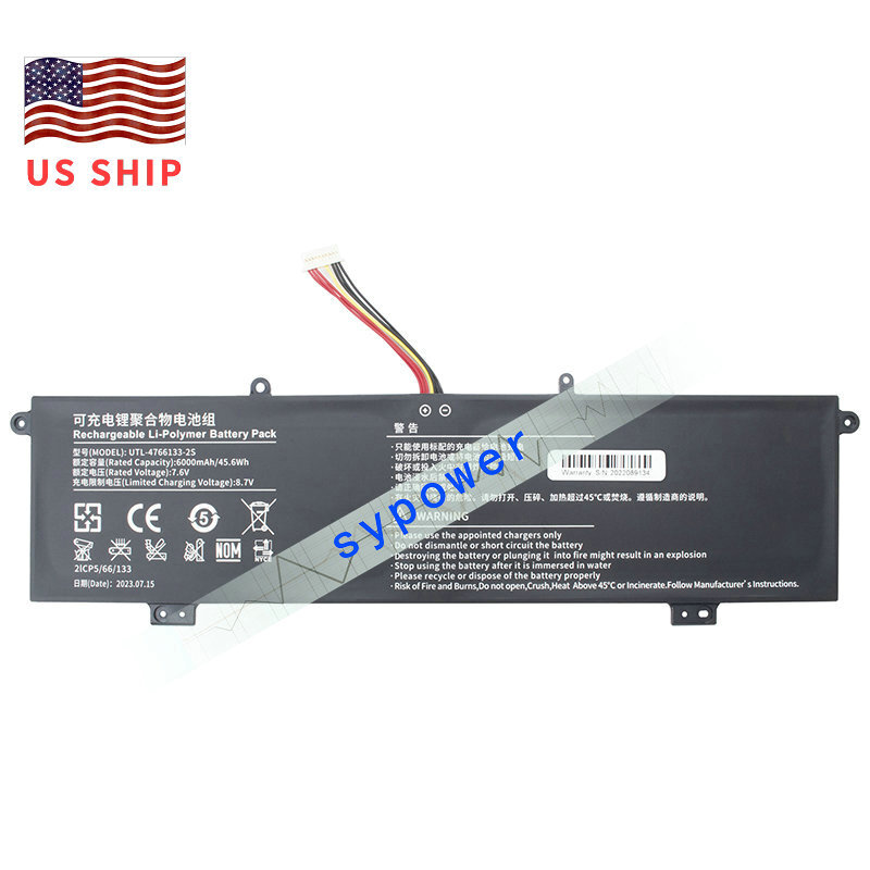 UTL-4766133-2S UTL-4678108-2S Battery for ONN 100002434 100003497 Y1333W WU133W