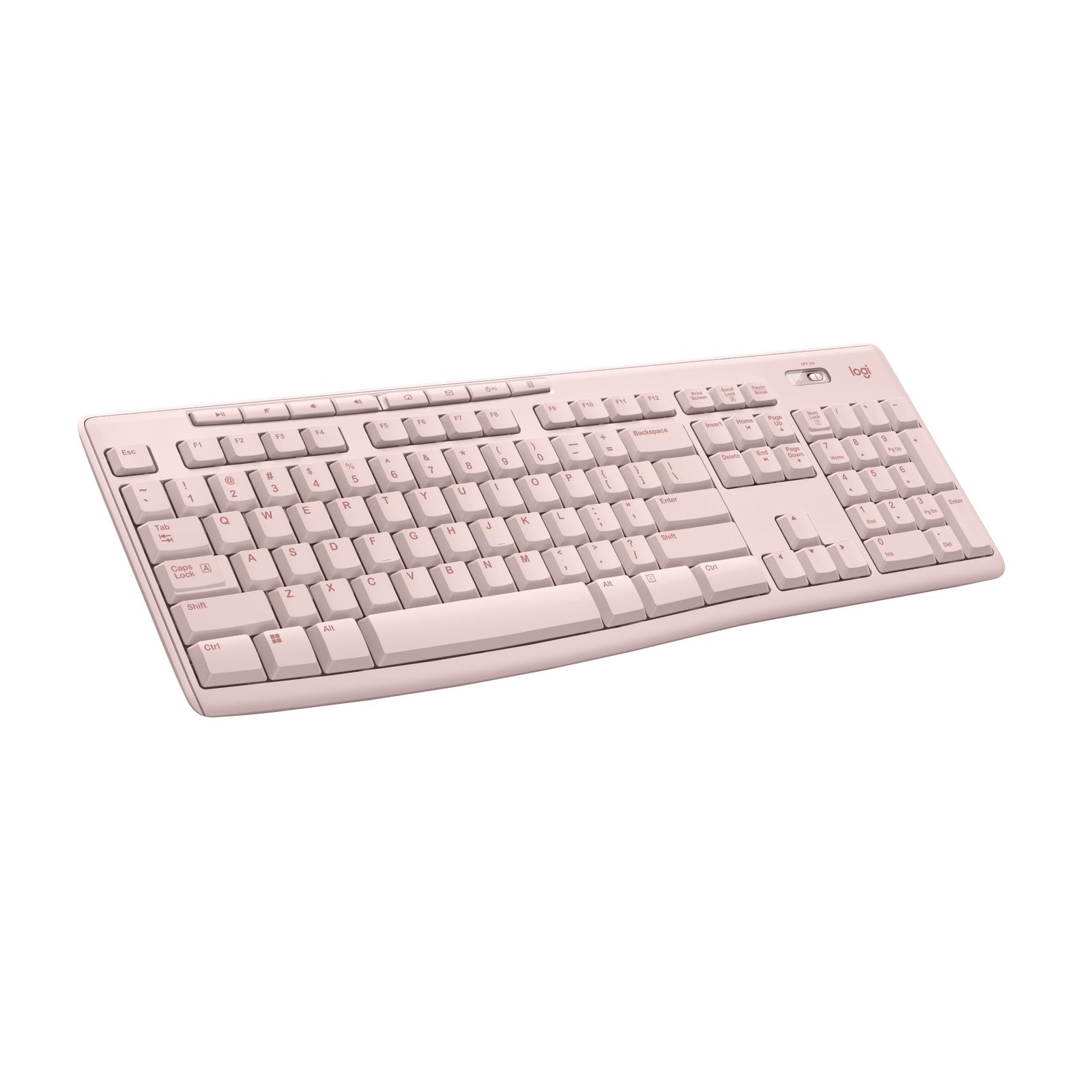 Logitech K270 Wireless Keyboard for Windows Full Size Spill Proof Rose