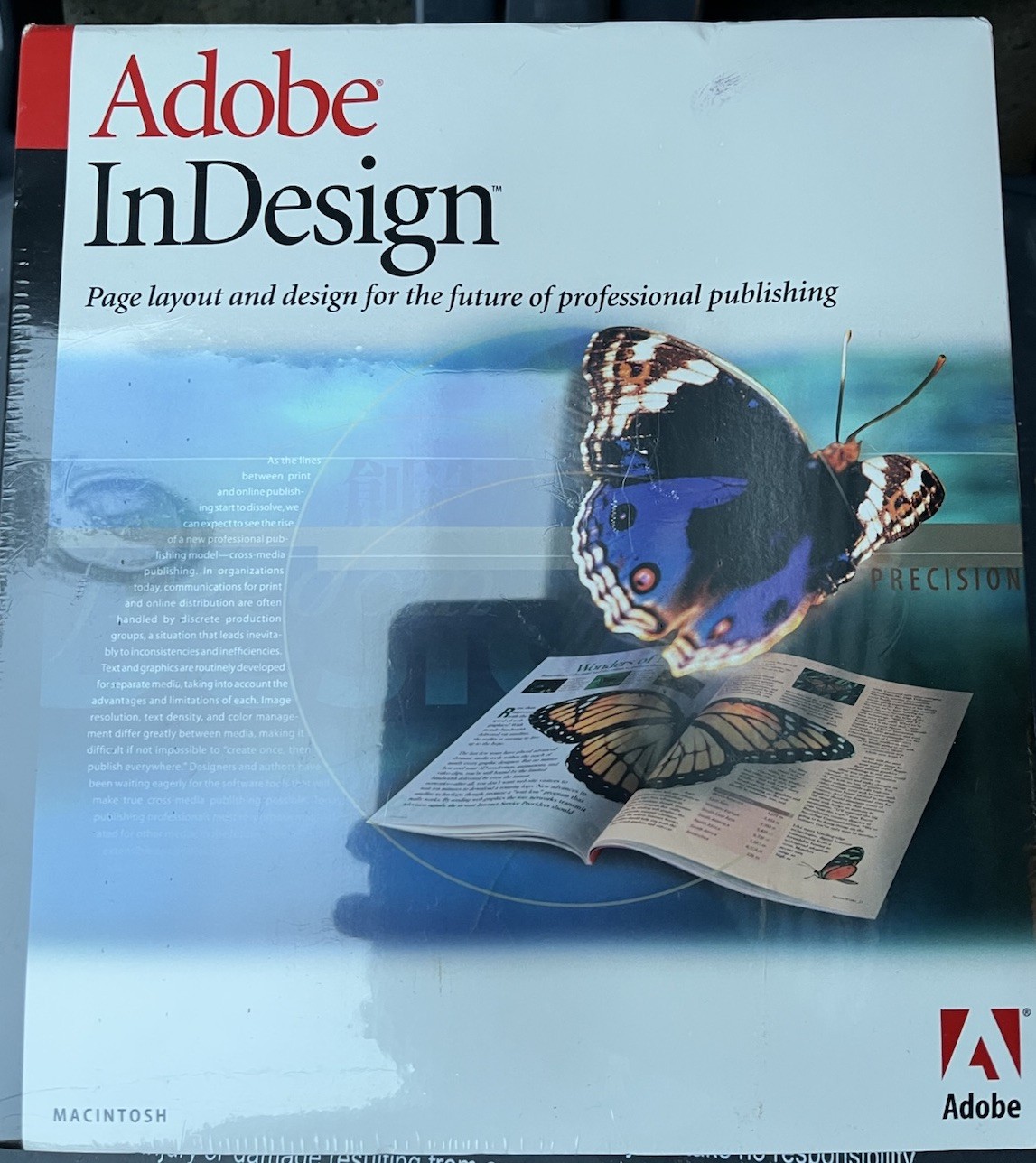 Adobe InDesign 1.0 For Macintosh Full Version Big Box Apple Computer Sealed