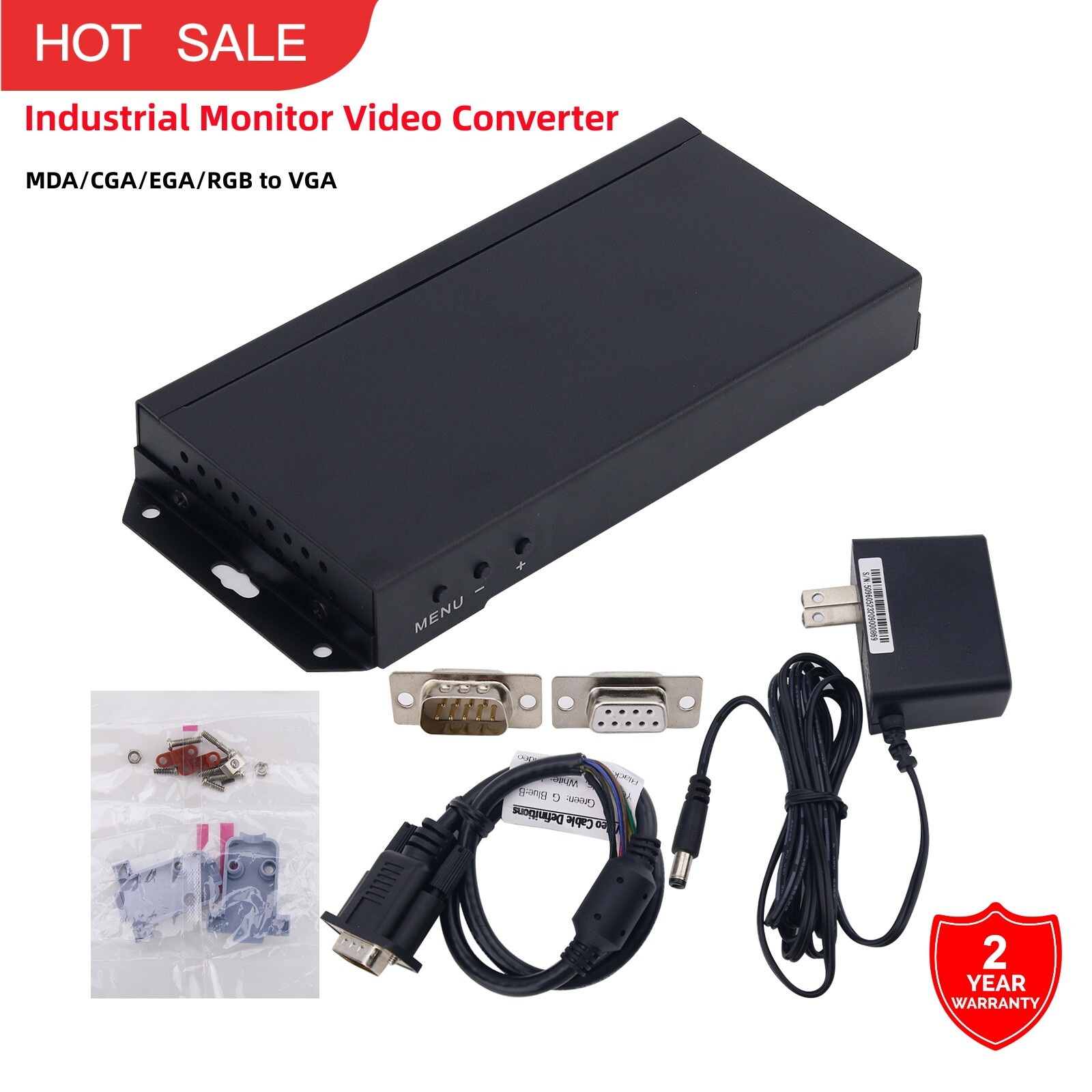 IVC-829 Industrial Monitor Video Converter MDA/CGA/EGA/RGB to VGA Converter