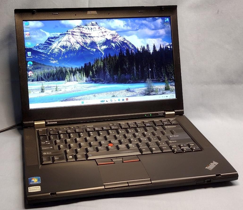Lenovo ThinkPad T420 i5 256GB SSD + 750GB HD 16GB RAM 1600x900 NVIDIA Win11P A-