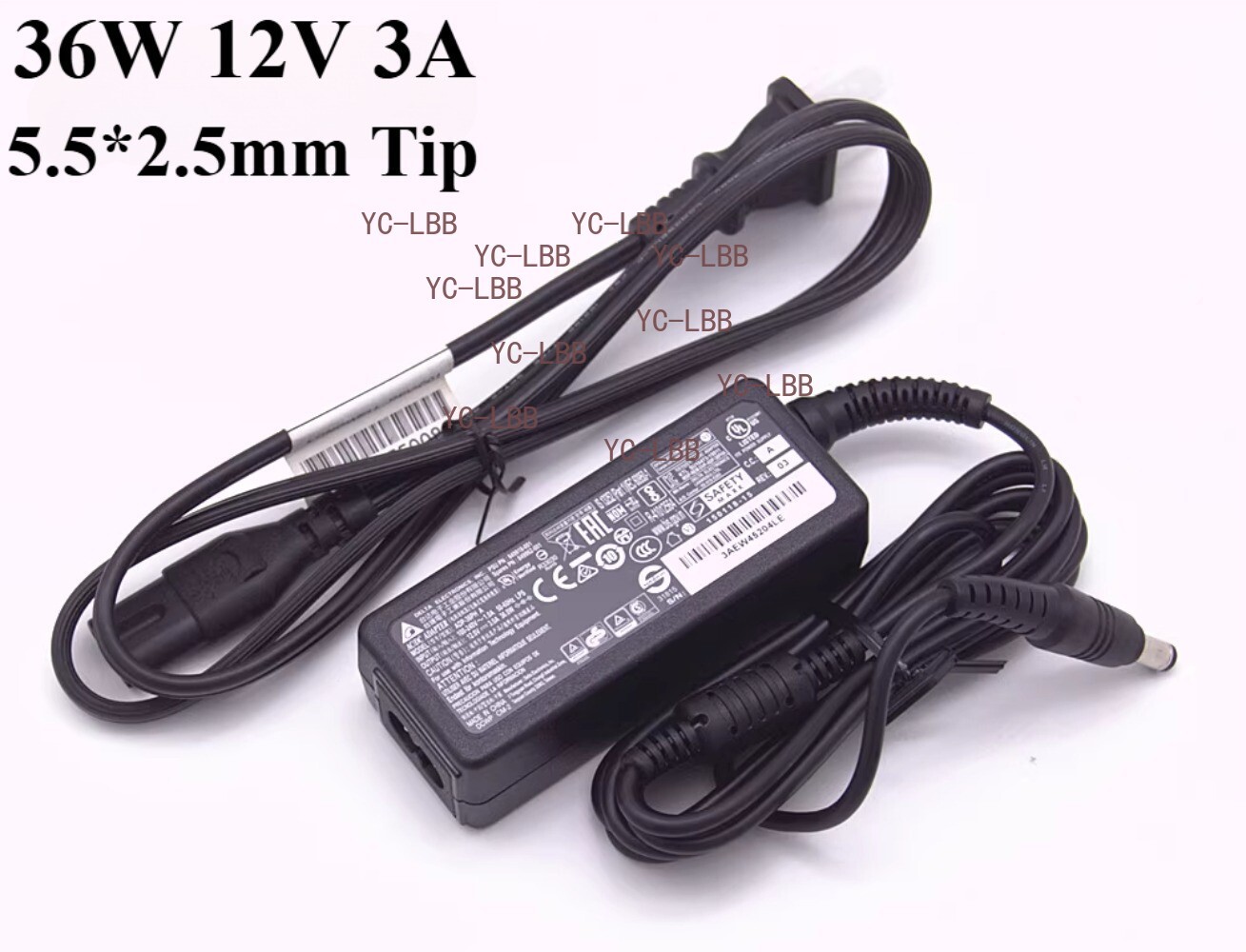 Genuine Delta 36W 12V 3A Laptop Charger ADP-36PHA 5.5*2.5mm AC Power Adapter