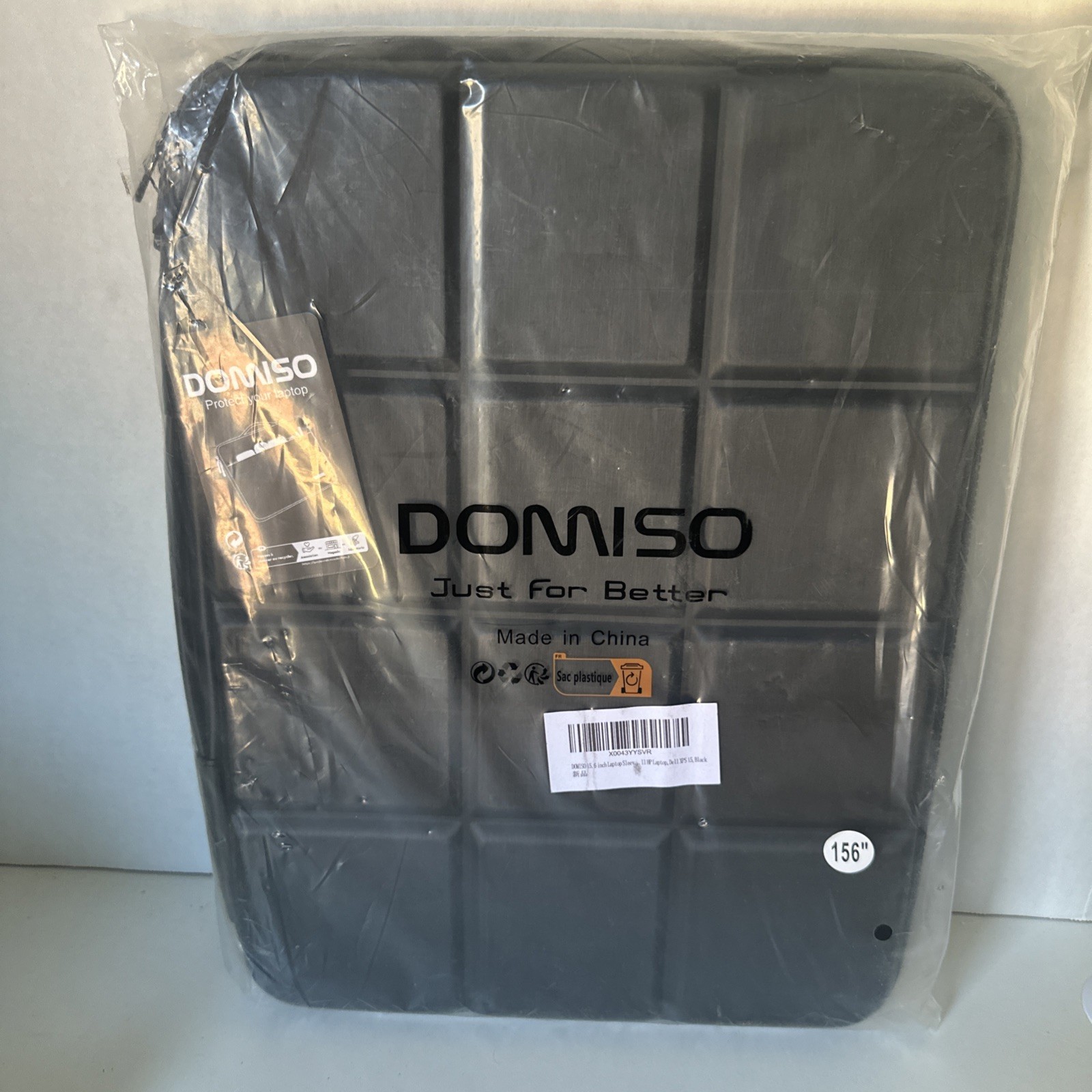 DOMISO 15.6 Inch Shockproof Waterproof Laptop Sleeve with Strap Lightweight