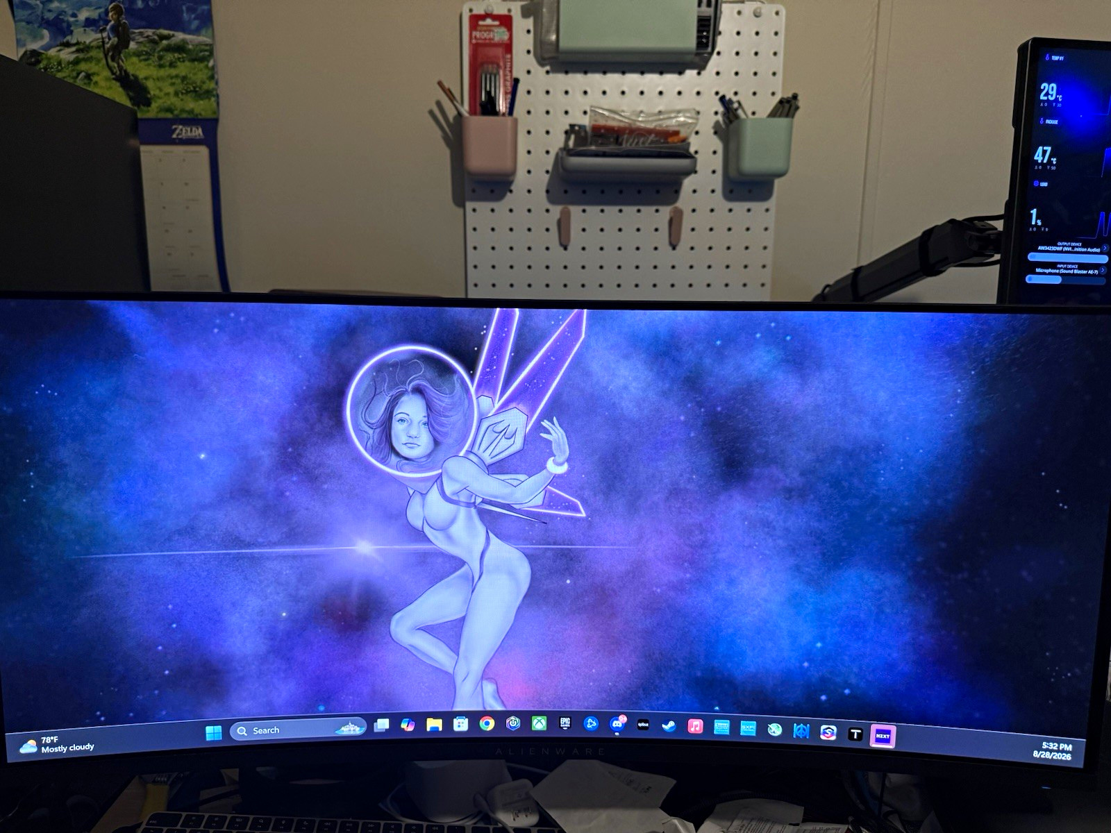 Alienware 34in Curved Ultrawide Gaming Monitor qd-oled no burn in.