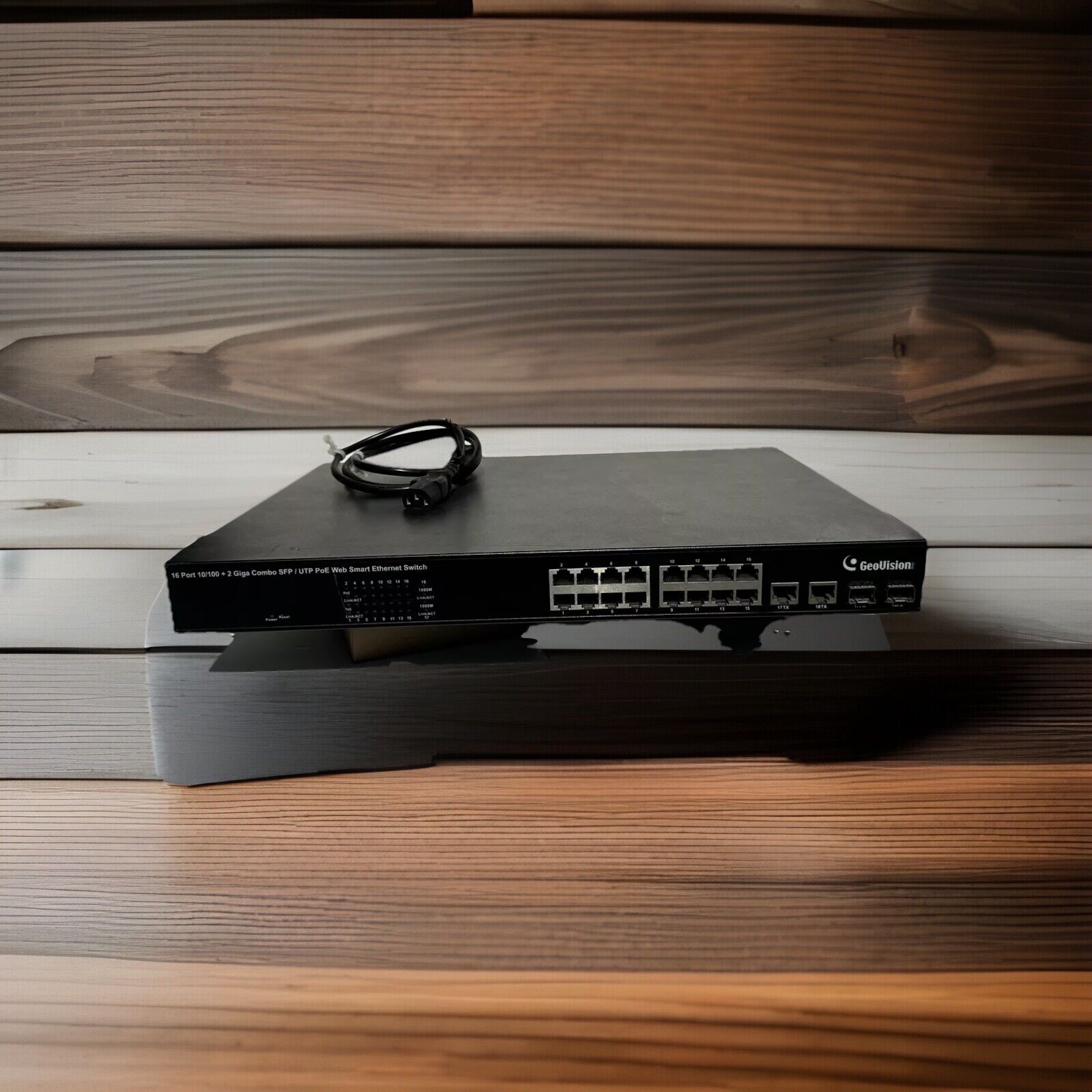 GeoVision GV-POE1601-V2 16-Port 802.3at Web Management PoE Switch
