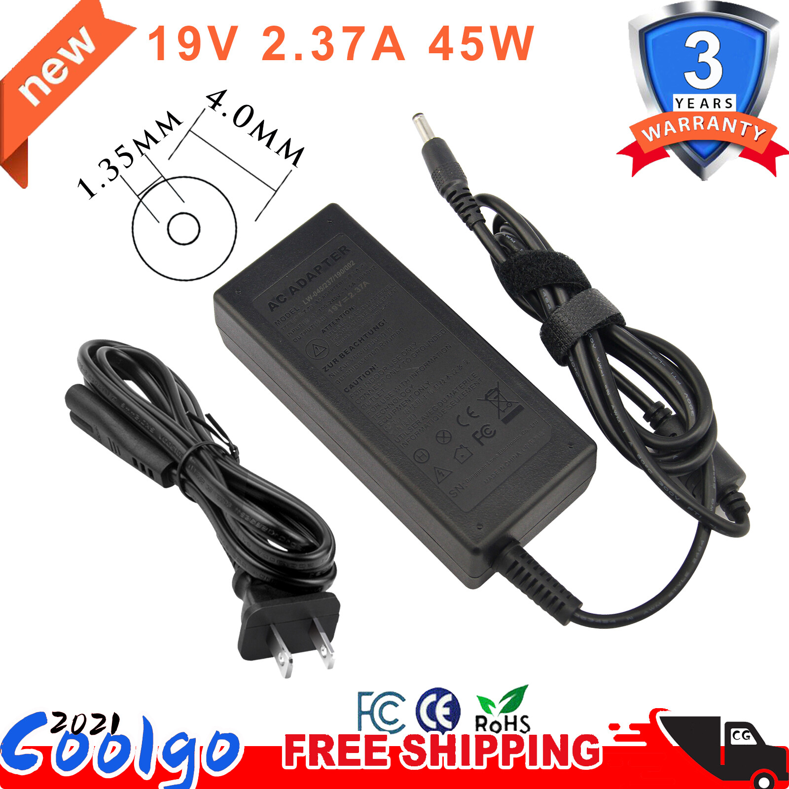 AC Adapter For ASUS Q503UA Q504UA Q505UA Q525UA Q526FA Laptop 45W Charger Cord