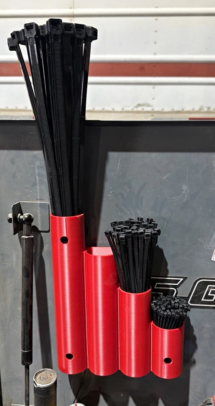 Magnetic zip tie holder with strong magnets available in different colors